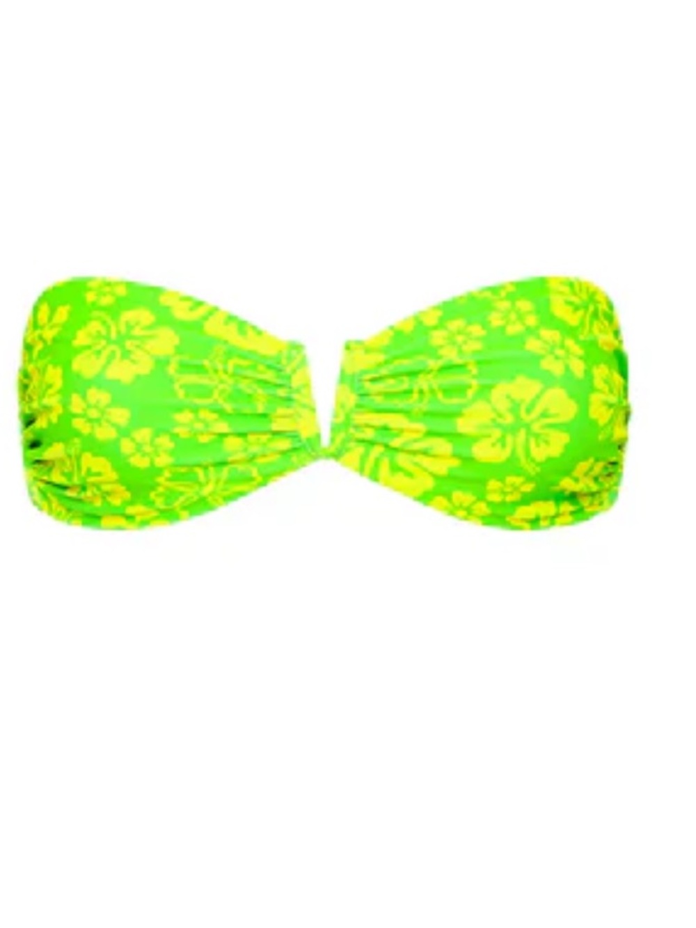 Kulani Kinis  V Strapless Bandeau Bikini Top Aloha Lime